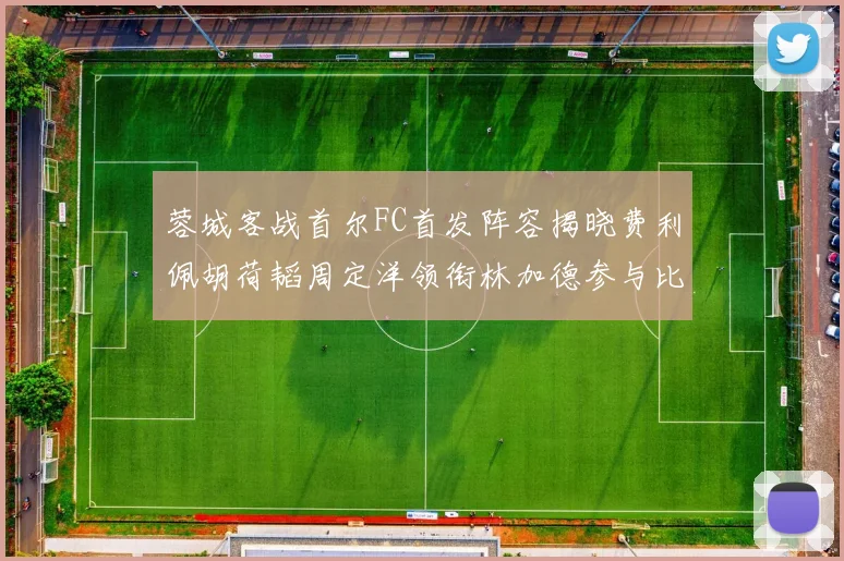 蓉城客战首尔FC首发阵容揭晓费利佩胡荷韬周定洋领衔林加德参与比赛
